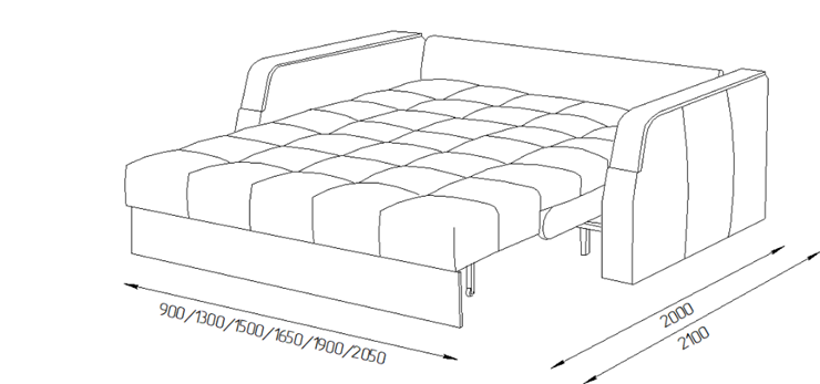 Прямой диван Турин 2 205 (НПБ) в Перми - изображение 2