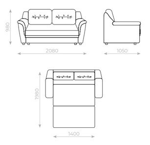 Прямой диван Вега 2 МД в Перми - предосмотр 5