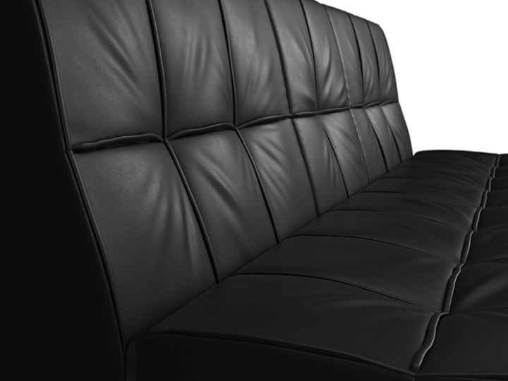 Прямой диван Винсент, Черный (экокожа) в Перми - изображение 5