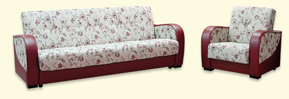 Мебельный комплект Элегия 5, диван + кресло в Перми - изображение