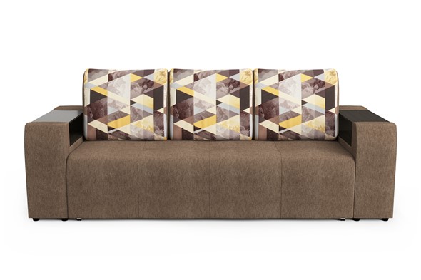 Прямой диван Версаль 3Т СК, Сноу броу+савана латте в Перми - изображение