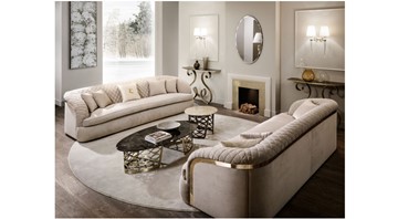 Прямой диван Бурже, с металлическим декором в Перми - предосмотр 1