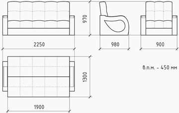 Прямой диван Лазурит 8 БД в Перми - предосмотр 5