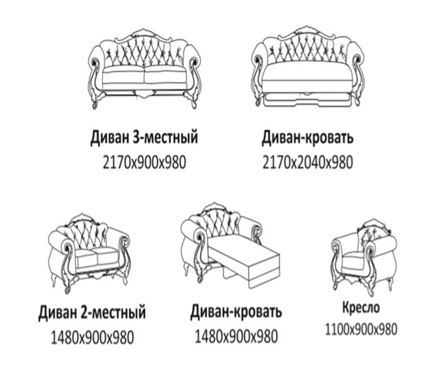 Малый диван Лувр X, ДМ2 в Перми - изображение 2
