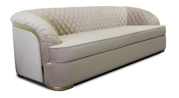 Прямой диван Бурже, с металлическим декором в Перми - изображение 4