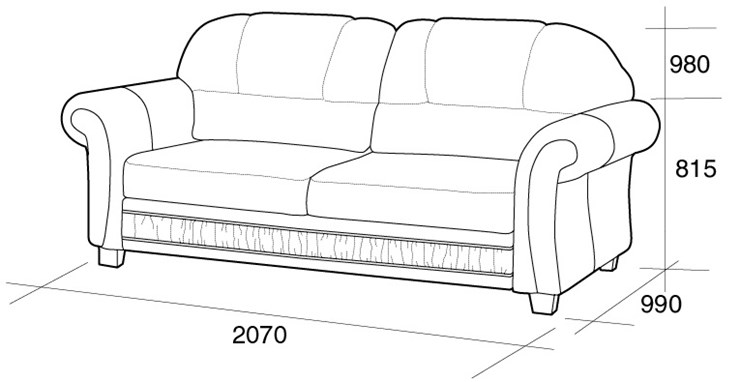 Прямой диван София 3Т в Перми - изображение 4