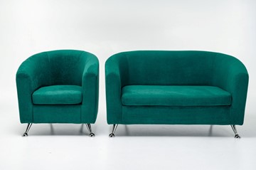 Комплект мебели Брамс  цвет изумрудный диван 2Д + кресло в Перми - предосмотр 1