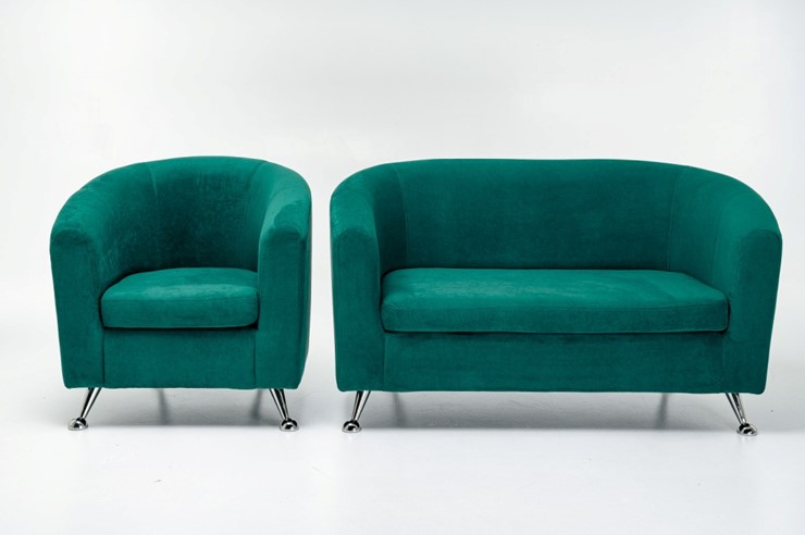 Комплект мебели Брамс  цвет изумрудный диван 2Д + кресло в Перми - изображение 1
