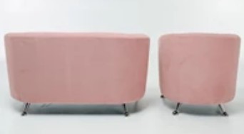 Комплект мебели Брамс  цвет розовый диван 2Д + кресло в Перми - изображение 3