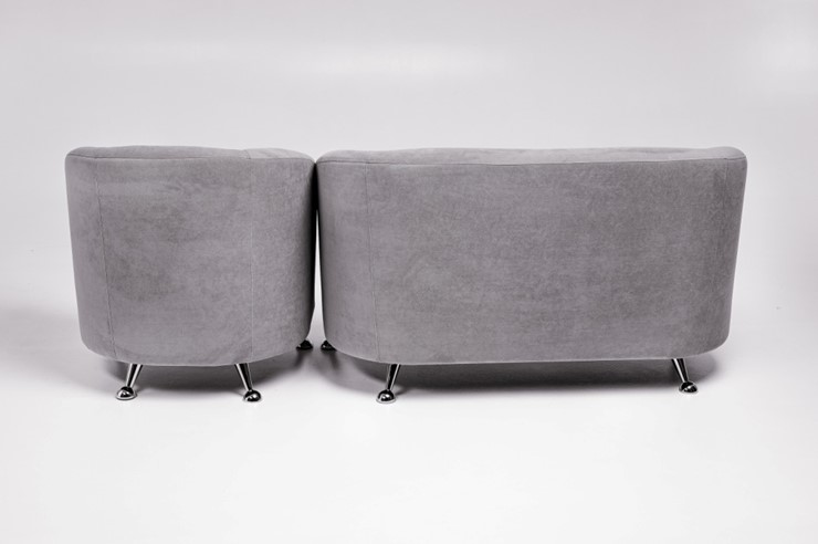 Комплект мебели Брамс  цвет серый диван 2Д + кресло в Перми - изображение 2