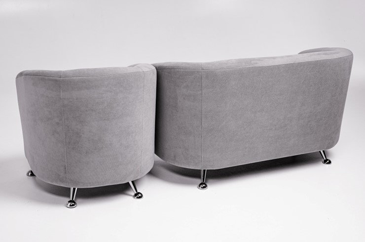 Комплект мебели Брамс  цвет серый диван 2Д + кресло в Перми - изображение 3