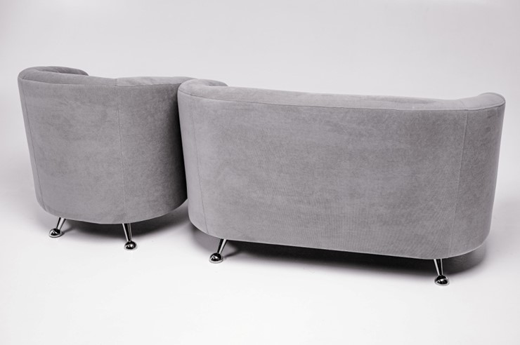 Комплект мебели Брамс  цвет серый диван 2Д + кресло в Перми - изображение 4