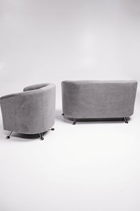 Комплект мебели Брамс  цвет серый диван 2Д + кресло в Перми - предосмотр 5