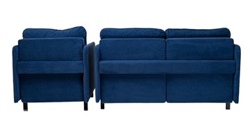 Комплект мебели диван + кресло-кровать Бэст синий в Перми - предосмотр 4