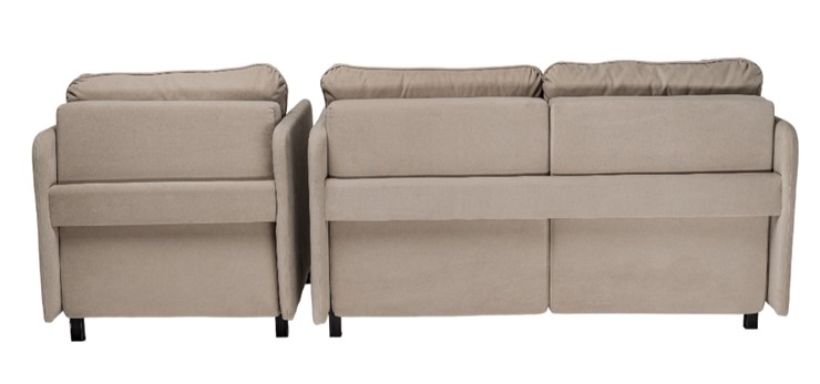 Комплект мебели диван + кресло-кровать Бэст бежевый в Перми - изображение 1