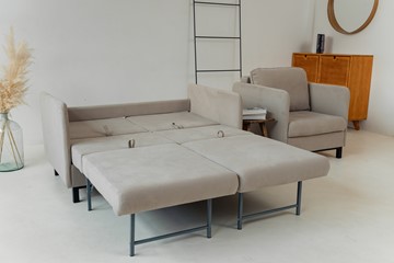 Комплект мебели диван + кресло-кровать Бэст бежевый в Перми - предосмотр 5