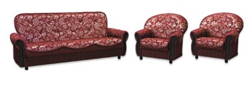 Прямой диван КлассМебель Элегия БД + 2 кресла (комплект) в Перми