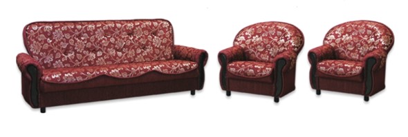 Прямой диван Элегия БД + 2 кресла (комплект) в Перми - изображение