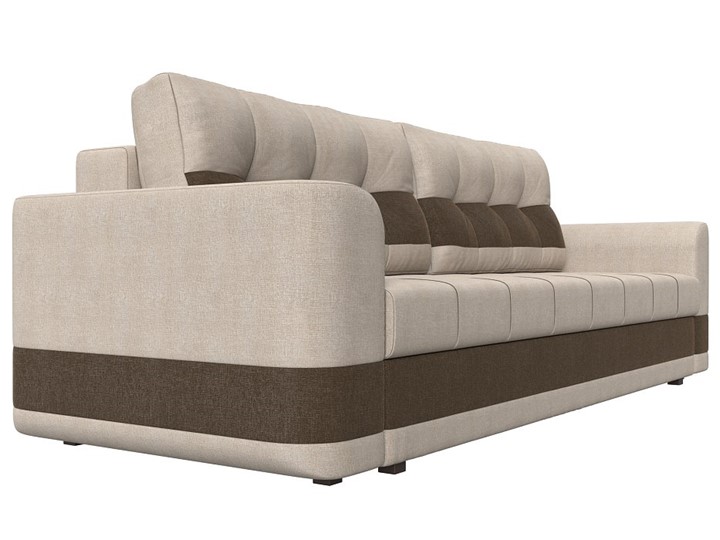 Прямой диван Честер, Бежевый/коричневый (рогожка) в Перми - изображение 2