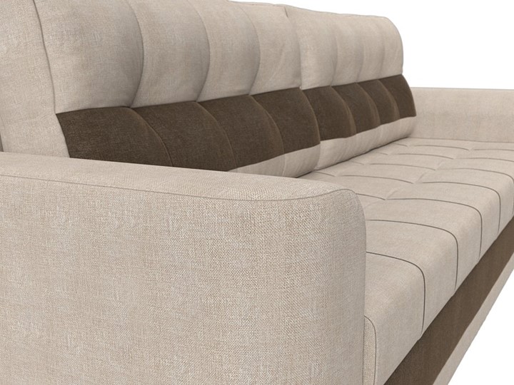 Прямой диван Честер, Бежевый/коричневый (рогожка) в Перми - изображение 3