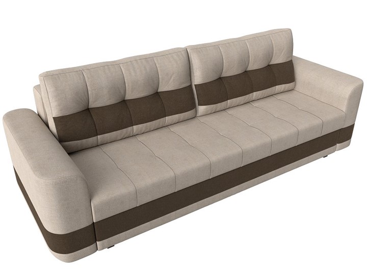 Прямой диван Честер, Бежевый/коричневый (рогожка) в Перми - изображение 4