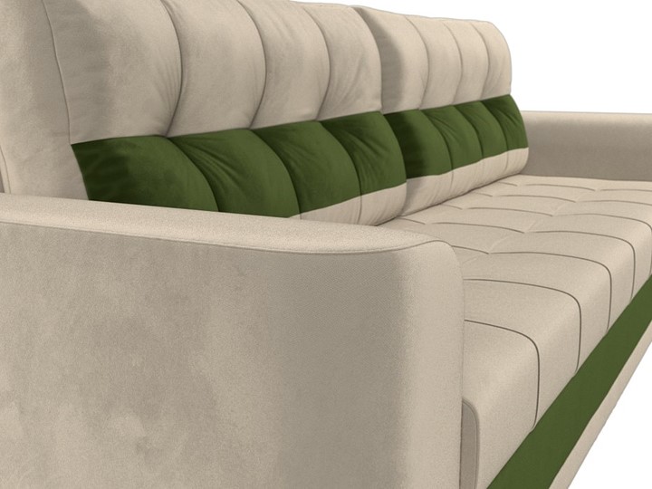 Прямой диван Честер, Бежевый/зеленый (вельвет) в Перми - изображение 3