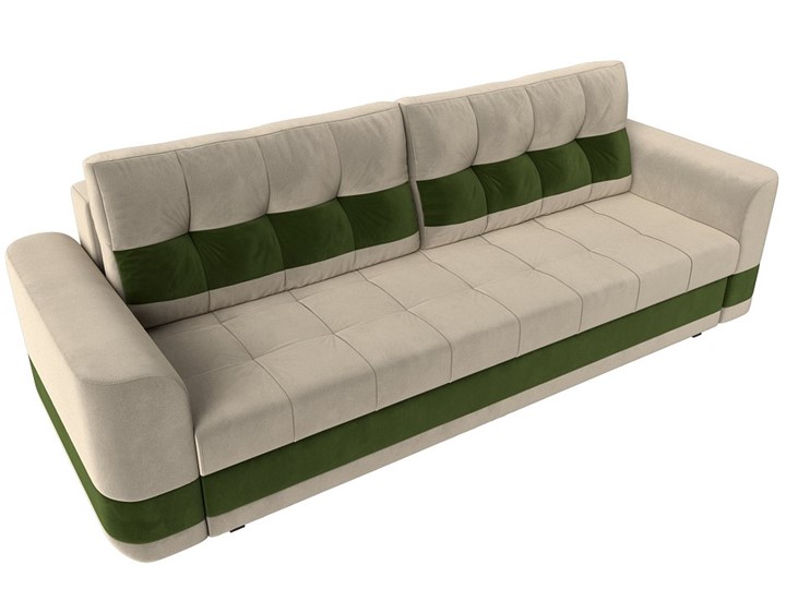 Прямой диван Честер, Бежевый/зеленый (вельвет) в Перми - изображение 4