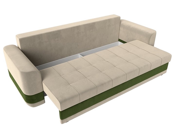 Прямой диван Честер, Бежевый/зеленый (вельвет) в Перми - изображение 5