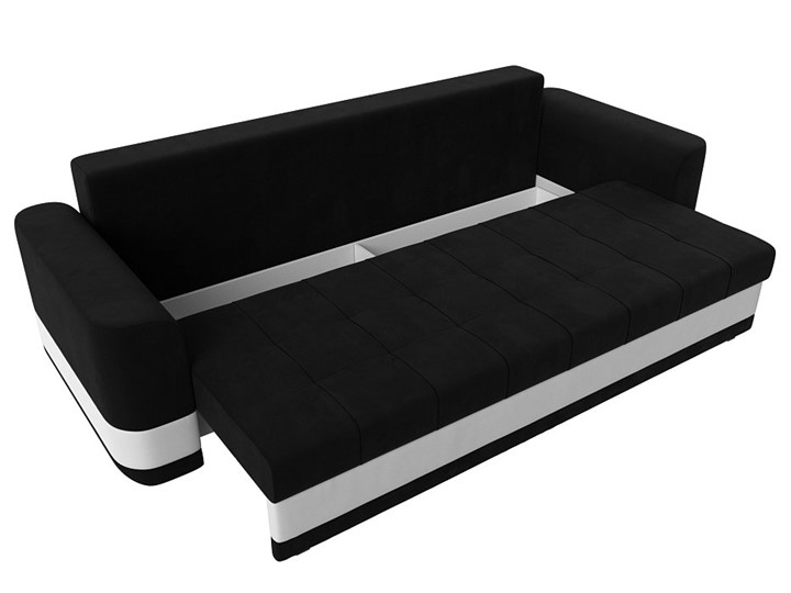 Прямой диван Честер, Черный/белый (вельвет/экокожа) в Перми - изображение 5