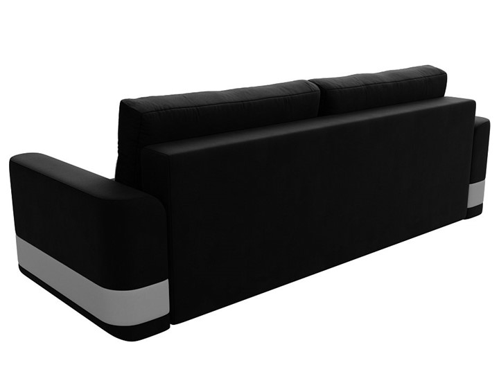 Прямой диван Честер, Черный/белый (вельвет/экокожа) в Перми - изображение 7