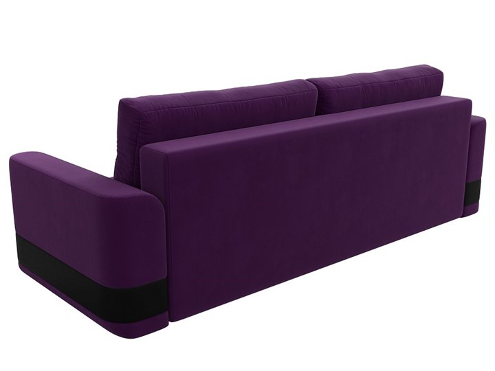 Прямой диван Честер, Фиолетовый/черный (вельвет/экокожа) в Перми - изображение 7