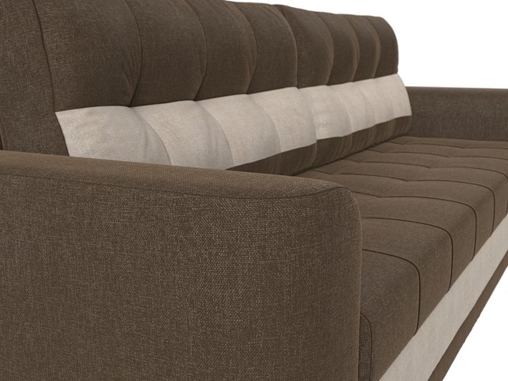 Прямой диван Честер, Коричневый/бежевый (рогожка) в Перми - изображение 3