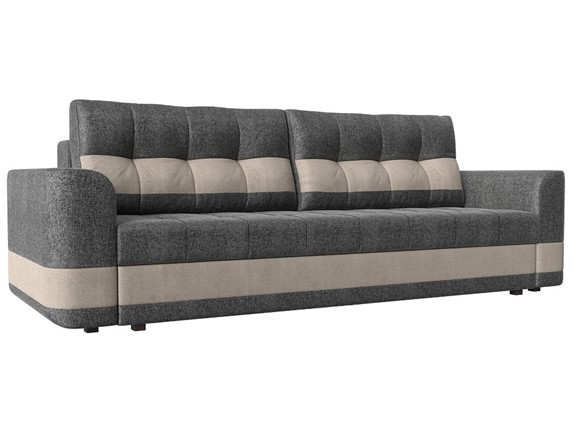 Прямой диван Честер, Серый/бежевый (рогожка) в Перми - изображение