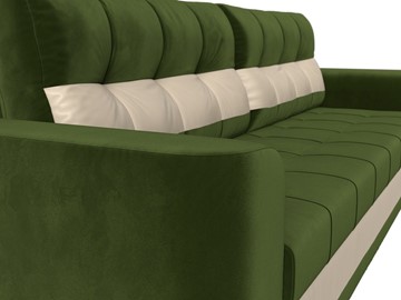Прямой диван Честер, Зеленый/бежевый (вельвет/экокожа) в Перми - предосмотр 3