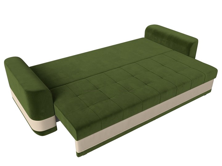 Прямой диван Честер, Зеленый/бежевый (вельвет/экокожа) в Перми - изображение 6