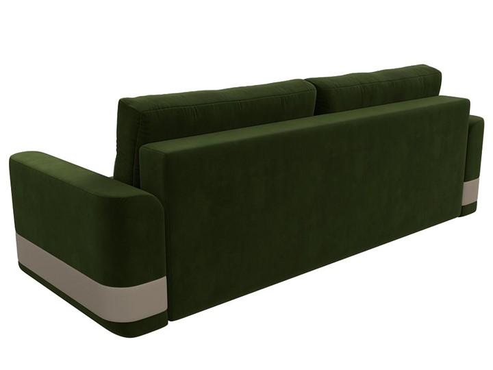 Прямой диван Честер, Зеленый/бежевый (вельвет/экокожа) в Перми - изображение 7