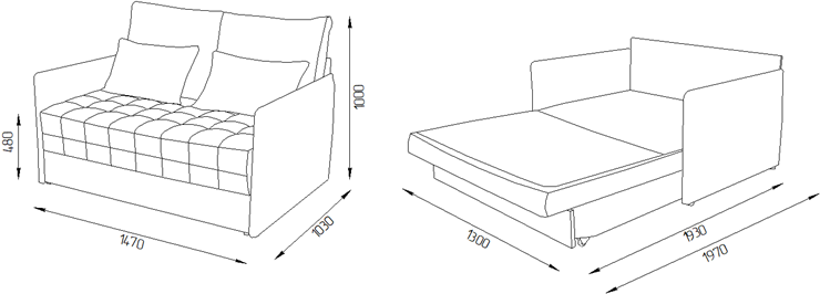 Прямой диван Дакота 130 (ППУ) в Перми - изображение 7