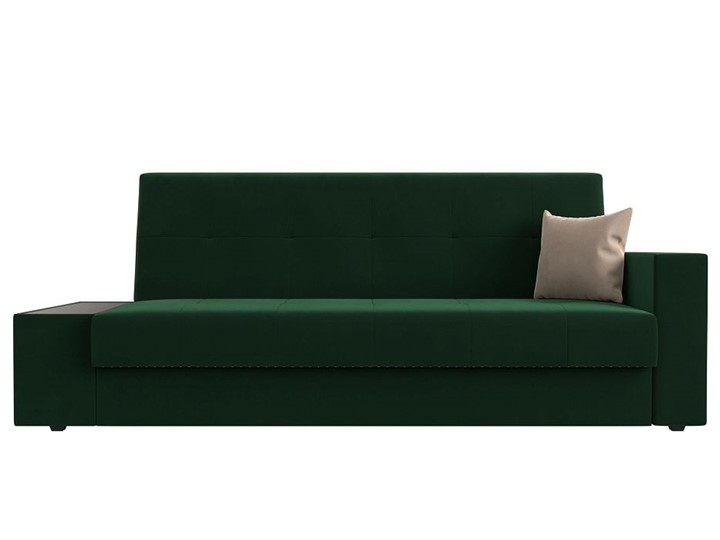 Прямой диван Лига-020, Зеленый\Зеленый\Бежевый(велюр) в Перми - изображение 1
