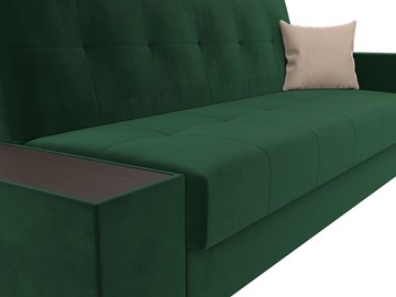 Прямой диван Лига-020, Зеленый\Зеленый\Бежевый(велюр) в Березниках - предосмотр 3