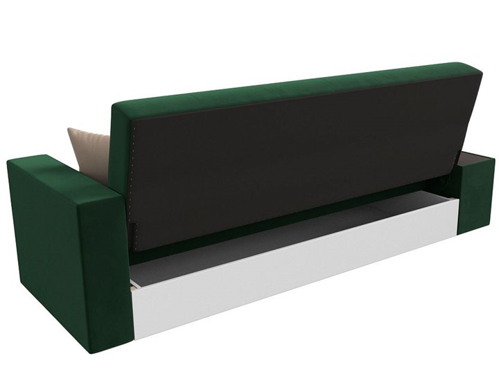 Прямой диван Лига-020, Зеленый\Зеленый\Бежевый(велюр) в Перми - изображение 5