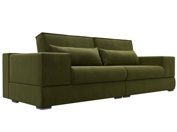 Прямой диван Лига-037, Зеленый (Микровельвет) в Перми - предосмотр