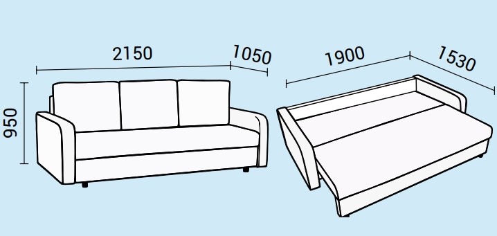 Прямой диван Нео 1 БД, боннель в Перми - изображение 14