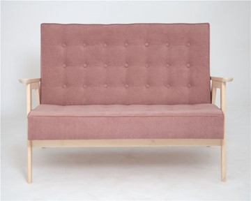 Прямой диван Ретро, двухместный (беленый дуб / RS 12 - розовый) в Перми - предосмотр 1