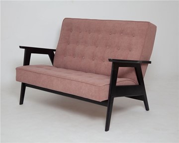 Прямой диван Ретро, двухместный (венге / RS 12 - розовый) в Чайковском