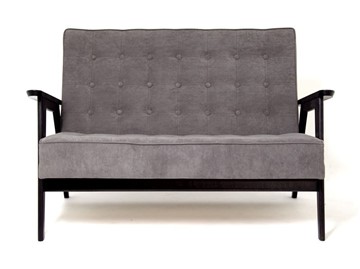 Прямой диван Ретро, двухместный (венге / RS 15 - темно-серый) в Перми - предосмотр 1