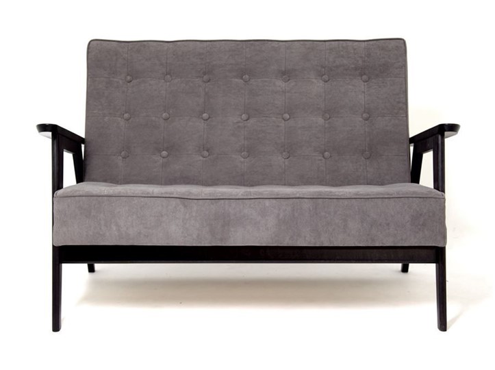 Прямой диван Ретро, двухместный (венге / RS 15 - темно-серый) в Перми - изображение 1