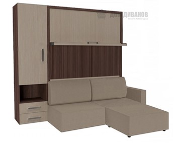 Кровать подъемная Кровать-трансформер Smart (ШЛ+КД 1400+Пуф), шкаф левый, правый подлокотник в Березниках