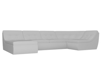 Модульный П-образный диван Холидей, Белый (экокожа) в Перми