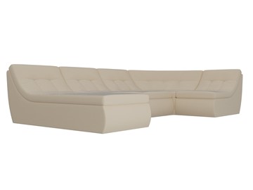 Модульный П-образный диван Холидей, Бежевый (экокожа) в Перми - предосмотр 4