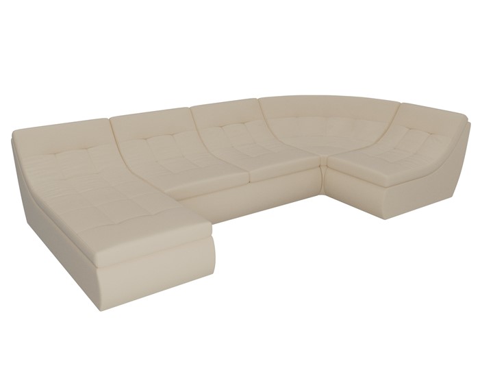 Модульный П-образный диван Холидей, Бежевый (экокожа) в Перми - изображение 5